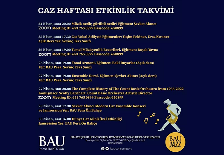 BAU Caz Haftası Etkinlikleri