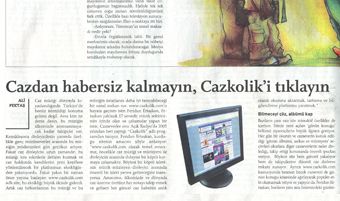 Zaman'dan Cazkolik.com haberi